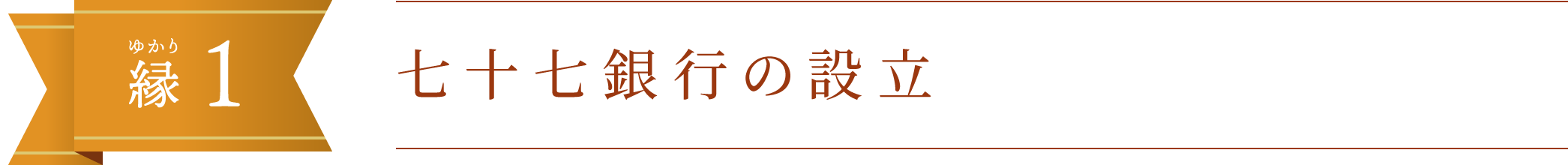 縁（ゆかり）1.七十七銀行の設立