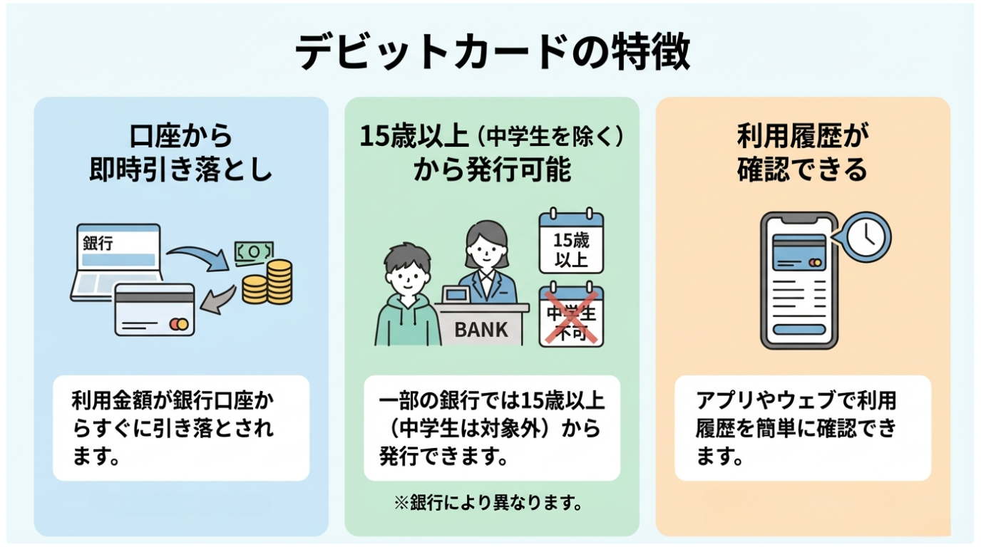 デビットカードの特徴