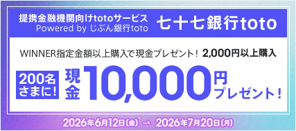 16行同時開催!ワールドカップも対象WINNER購入キャンペーン